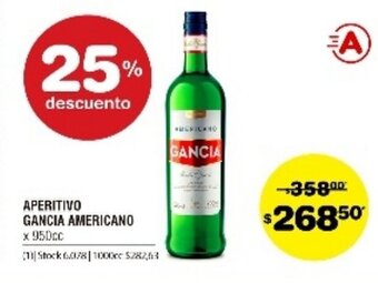 Atomo Conviene Gancia Americano Aperitivo x 950cc oferta