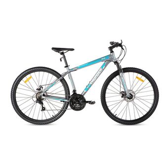 Frávega Bicicleta mountain bike rodado 29” aluminio thunder t18 gris/celeste oferta