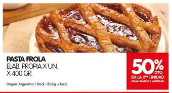 Disco Pasta Frola Elab. Propia x Un. x 400 gr oferta