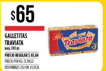 Supermercados Vea Traviata Galletitas paq. 303 gr. oferta
