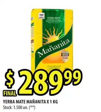 Punto Mayorista Mañanita Yerba Mate x 1 kg oferta