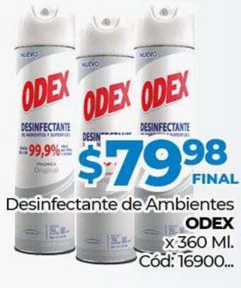 Diarco Odex Desinfectante de Ambientes x 360ml oferta