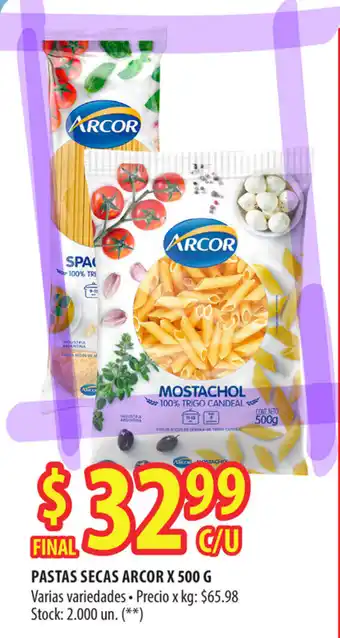 Punto Mayorista Arcor Pastas Secas x 500 g oferta