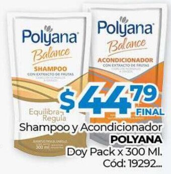 Diarco Polyana Shampoo y Acondicionador Doy Pack x 300ml oferta