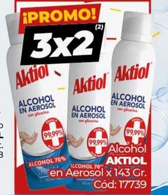 Diarco Aktiol Alcohol en Aerosol x 143gr oferta