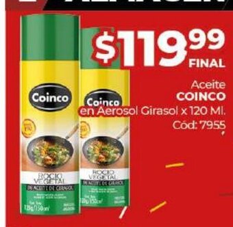 Diarco Coinco Aceite en Aerosol Girasol x 120ml oferta