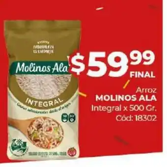 Diarco Molinos Ala Arroz Integral x 500gr oferta