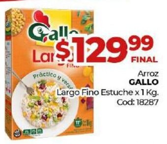 Diarco Gallo Arroz Largo Fino Estuche x 1kg oferta