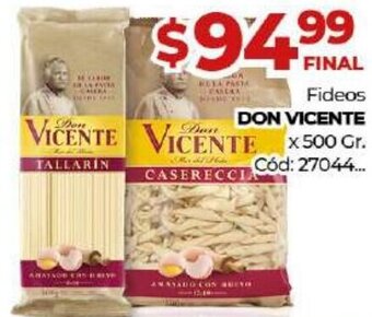 Diarco Don Vicente Fideos x 500gr oferta