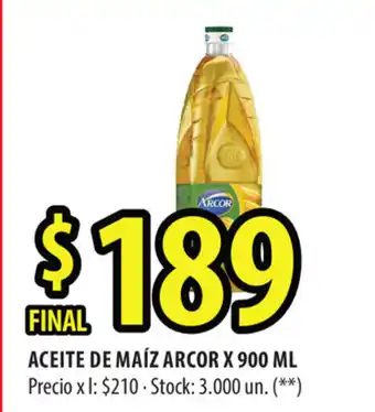 Punto Mayorista Arcor Aceite de Maíz x 900 ml oferta