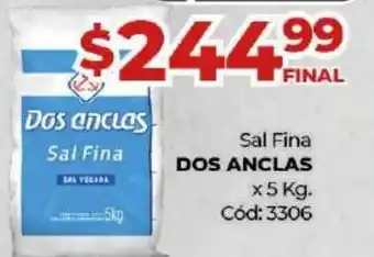 Diarco Dos Anclas Sal Fina x 5kg oferta