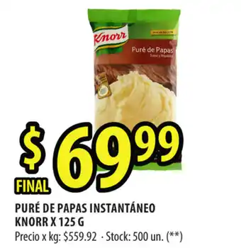 Punto Mayorista Knorr Puré de papas Instantáneo x 125 g oferta