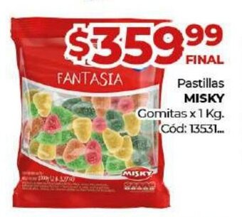 Diarco Misky Pastillas Gomitas x 1kg oferta