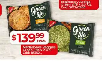 Diarco Green Life Medallones Veggies x 2un oferta