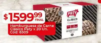 Diarco Paty Clásico Hamburguesa de Carne x 20un oferta