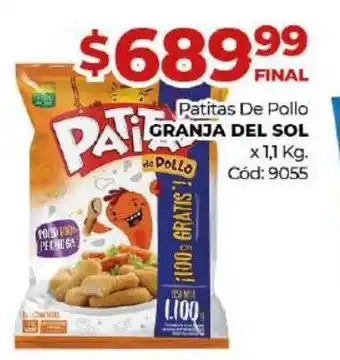 Diarco Granja Del Sol Patitas De Pollo x 1,1kg oferta