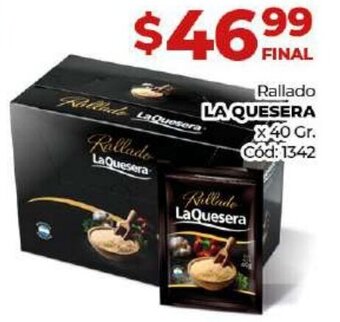 Diarco La Quesera Rallado x 40gr oferta