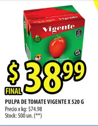 Punto Mayorista Vigente Pulpa de Tomate x 520 g oferta
