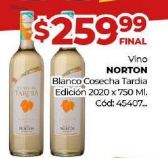 Diarco Norton Vino Blanco Cosecha Tardia Edicion 2020 x 750ml oferta