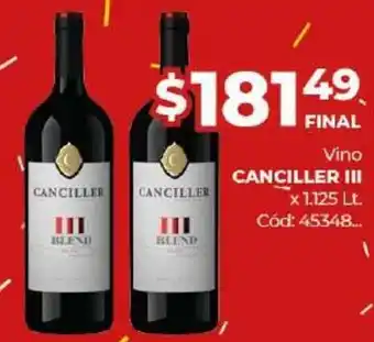 Diarco Canciller III Vino x 1,125lt oferta