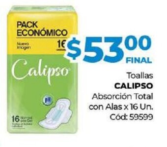 Diarco Calipso Toallas Absorcion Total con Alas x 16un oferta