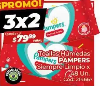 Diarco Pampers Toallas Húmedas Siempre Limpio x 48un oferta