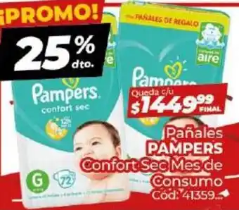 Diarco Pampers Pañales Confort Sec Mes de Consumo oferta