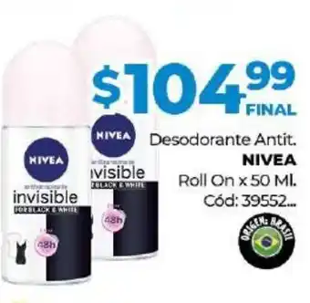 Diarco Nivea desodorante Antit Roll on x 50ml oferta