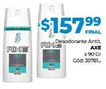 Diarco Axe Desodorante Antit x 90gr oferta
