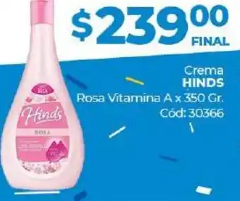 Diarco Hinds Crema Rosa Vitamina A x 350gr oferta