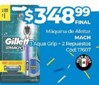 Diarco Mach Máquina de Afeitar 3 Aqua Grip+2 Repuestos oferta