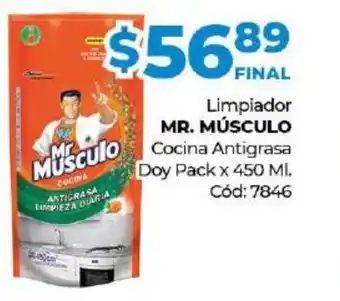 Diarco Mr.Músculo Limpiador Cocina Antigrasa Doy Pack x 450ml oferta