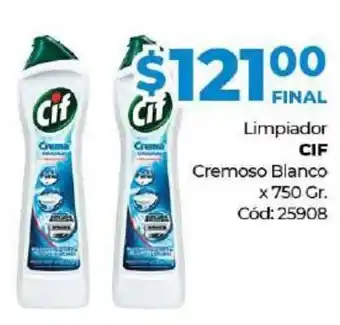 Diarco CIF Limpiador Cremoso Blanco x 750gr oferta
