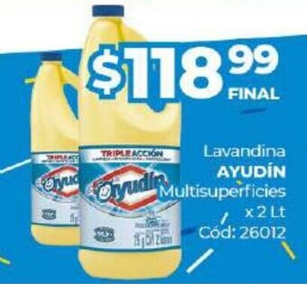 Diarco Ayudin Lavandina Multisuperficies x 2lt oferta