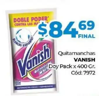 Diarco Vanish Quitamanchas Doy Pack x 400gr oferta