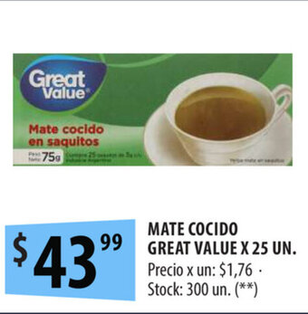 Punto Mayorista Mate Cocido Great Value x 25un oferta