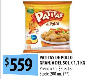 Punto Mayorista Patitas De Pollo Granja Del Sol x 1.1g oferta