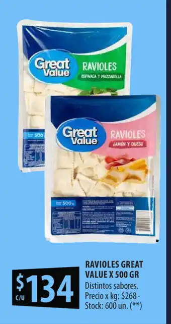 Punto Mayorista Ravioles Great Value x 500gr oferta