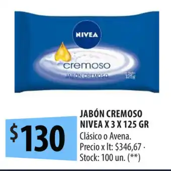 Punto Mayorista Nivea Jabón Cremoso x 3 x 125gr oferta