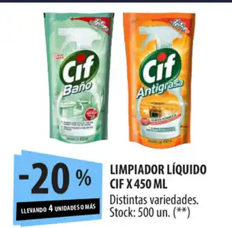 Punto Mayorista CIF Limpiador Líquido x 450ml oferta