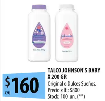 Punto Mayorista Johnson's Talco Baby x 200gr oferta