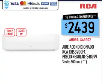Punto Mayorista RCA Aire Acondicionado RHS3200FC oferta