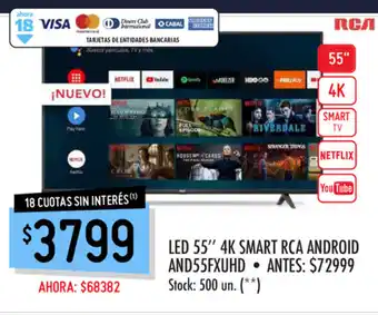 Punto Mayorista LED 55" 4K Smart RCA android and 55FXUHD oferta