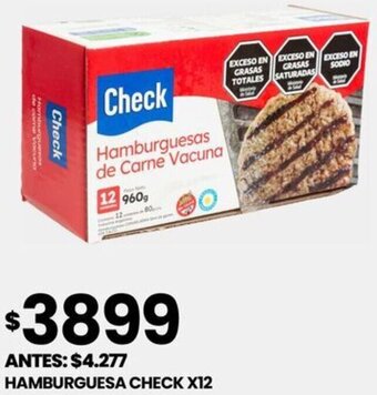 Changomas HAMBURGUESA CHECK X12 oferta