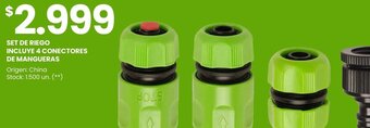 Changomas SET DE RIEGO INCLUYE 4 CONECTORES DE MANGUERAS oferta