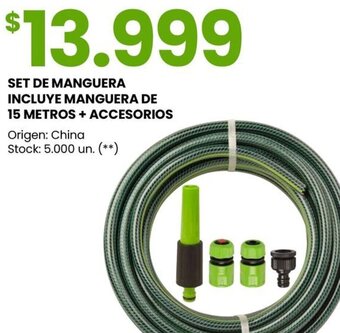 Changomas SET DE MANGUERA INCLUYE MANGUERA DE 15 METROS +ACCESORIOS oferta