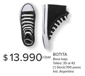 Carrefour BOTITA Base baja 35 al 42 oferta