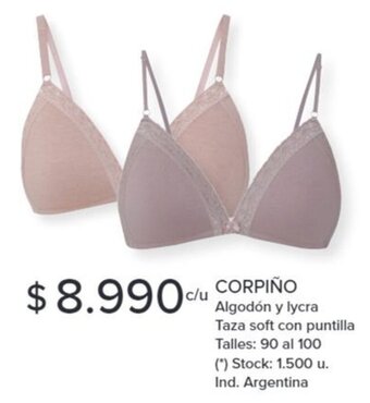 Carrefour CORPIÑO 90 AL 100 oferta