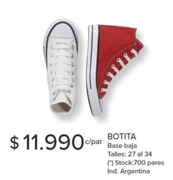 Carrefour BOTITA Base baja 27 al 34 oferta