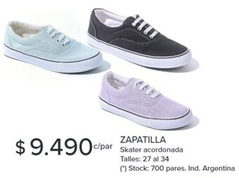 Carrefour ZAPATILLA Skater acordonada 27 al 34 oferta